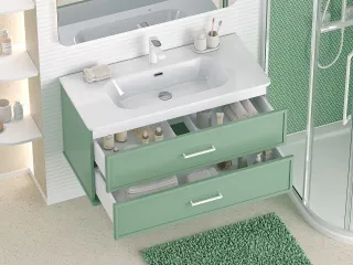 Подвесная тумба под раковину Brevita Verde 100 УТ000026840 зеленый